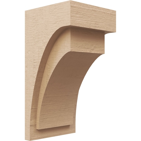Ekena Millwork 8"W x 8"D x 16"H Wide Rivera Rough Cedar Woodgrain TimberThane Corbel, Primed Tan CORUR08X08X16RIVRCPR